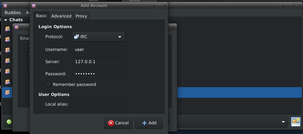 Configure username, hostname, password