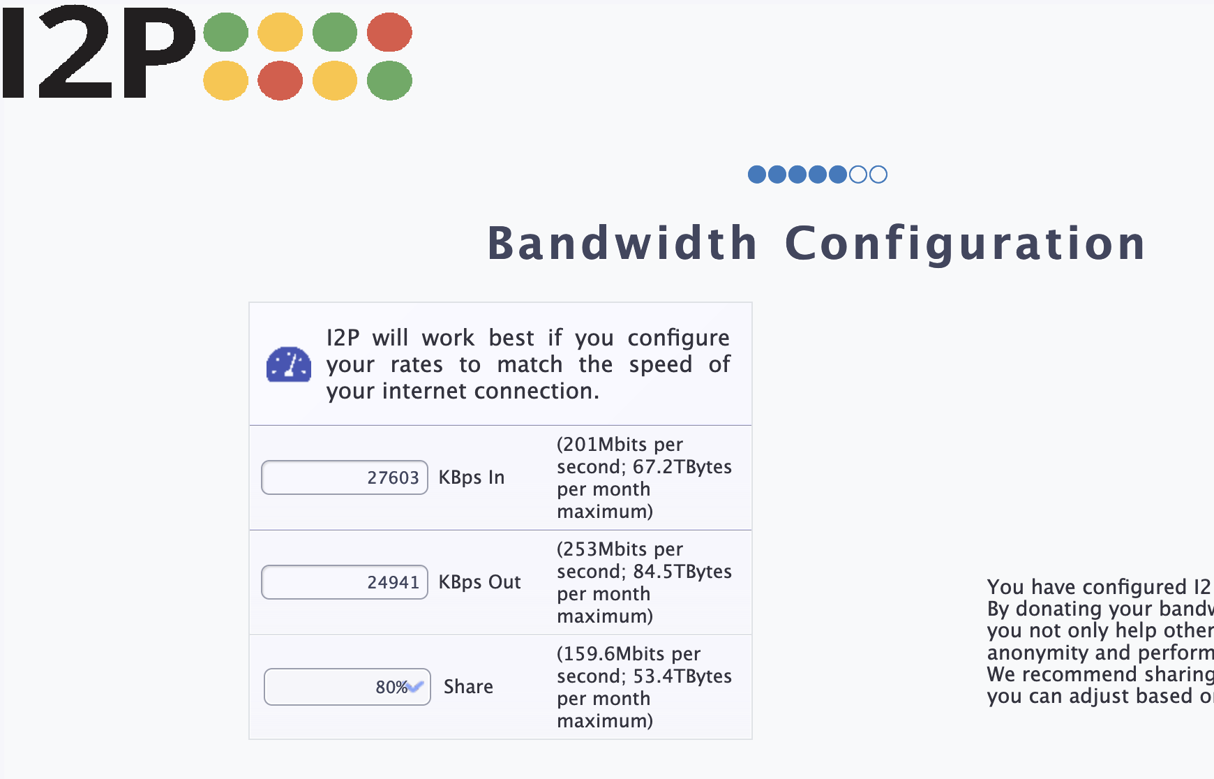 Let the participant know what the bandwidth test entails