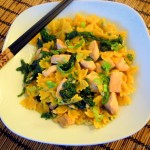 Thai Pasta mit Lachs und Kokosmilch