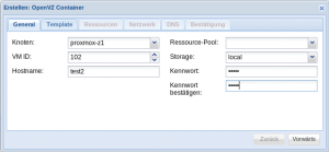 Abbildung 1: Proxmox kann Open VZ und KVM als Hypervisor verwenden. Die Open-VZ-Container richtet der Admin über Templates im Web-GUI ein.