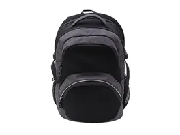 PAPERZONE Mesh Rucksack schwarz grau Melange