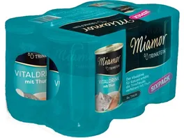 Miamor Katzensnack Trinkfein Vitaldrink mit Thun Sixpack