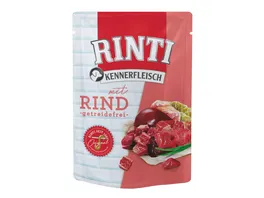 RINTI Hundenassfutter Kennerfleisch RIND Pouch