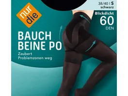 NUR DIE Damen figurformende Feinstrumpfhose Bauch Beine Po 60 DEN