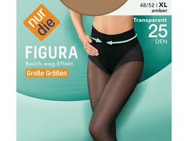 NUR DIE Damen figurformende Feinstrumpfhose Figura Komfortgroesse 25 DEN