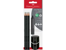 FABER CASTELL Bleistiftset GRIP 2001 SB schwarz