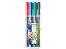 STEADTLER Feinschreiber Lumocolor permanent Universalstift 4er Etui