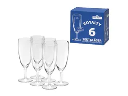 VAN WELL Sektglaeser Set Royalty 6 tlg