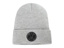 BVB Logo Beanie hellgrau