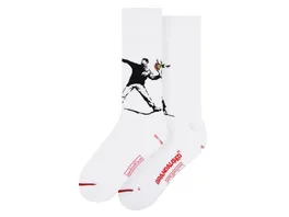 MuseARTa Unisex Socken Banksy Graffiti Flower Bomber