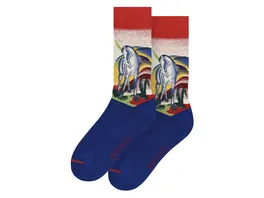 MuseARTa Unisex Socken Franz Marc Blaues Pferd I