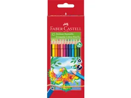 FABER CASTELL Farbstift dreikantt im 12er Kartonetui