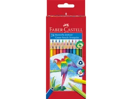 FABER CASTELL Buntstift dreikant im 24er Kartonetui