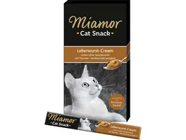 Miamor Katzensnack Leberwurst Cream 6x15g