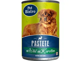 Pet Bistro Hundenassfutter Pastete mit Wild und Karotten