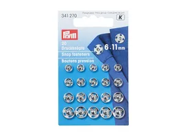 Prym Annaehdruckknoepfe 6 11 mm silber