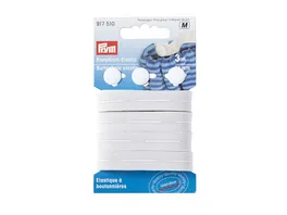 Prym Knopfloch Elastic mit 3 Knoepfen 12 mm weiss