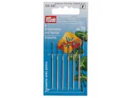 Prym Sticknadeln mit Spitze ST 16 1 60 x 55 mm silberfarbig