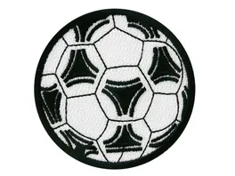 Mono Quick Buegelmotiv Fussball schwarz weiss