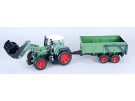 BRUDER Fendt Favorit 926 Vario mit Frontlader und Wannenkippanhaenger 01169