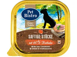 Pet Bistro Nassfutter fuer Hunde mit Truthahn 150g