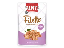 RINTI FILETTO Hundenassfutter feines Huhnfilet mit Schinken in Jelly