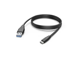 Hama Lade Datenkabel USB Type C USB A Stecker 3 m Schwarz