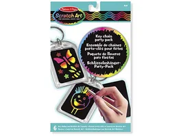 Melissa Doug Scratch Art Schluesselanhaenger Party Pack