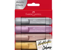 FABER CASTELL Textmarker 4er Set metallic