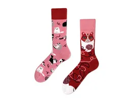 MANY MORNINGS Unisex Socken Playful Cat