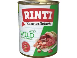 RINTI Hundenassfutter Kennerfleisch Wild