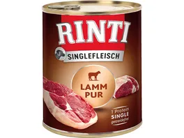 RINTI Hundenassfutter Singlefleisch Lamm Pur