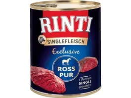 RINTI Hundenassfutter Singlefleisch Exclusive Ross Pur