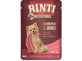 RINTI Hundenassfutter Gold Huhn Pur Rind