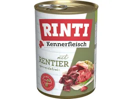 RINTI Hundenassfutter Kennerfleisch Rentier