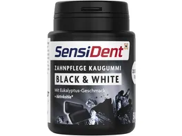 SensiDent Kaugummi Zuckerfrei Zahnpflege Black White