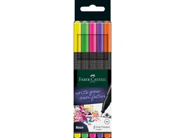 FABER CASTELL Grip Finepen neon 5er Set