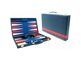 Weible Spiele Backgammon Koffer 38 x 24 cm blau 03623