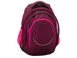 PAPERZONE Schulrucksack Geometrische Muster pink