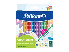 Pelikan Buntstifte Silverino 24er Etui dreieckig duenn