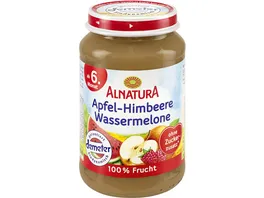 Alnatura Bio Apfel Himbeere Wassermelone Babyglaeschen