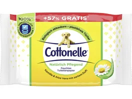 Cottonelle Feucht Natuerlich Pflegend Kamille Aloe Vera mit zartem Duft