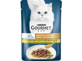 PURINA GOURMET Perle Genuss in Sauce mit Huhn in einer Sauce mit feiner Brathuhnnote