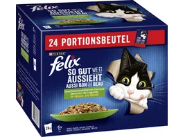 PURINA FELIX So gut wie es aussieht in Gelee gemischte Vielfalt mit Gemuese Katzennassfutter