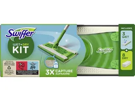 Swiffer Bodenstab Starterset 8 Trockentuecher 3 Wet Wischtuecher