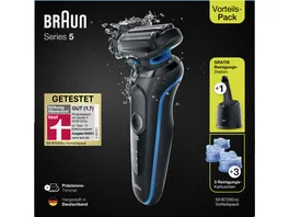 BRAUN Rasierer Series 5 50 B7200cc SW Vorteilspack mit gratis Reinigungsstation