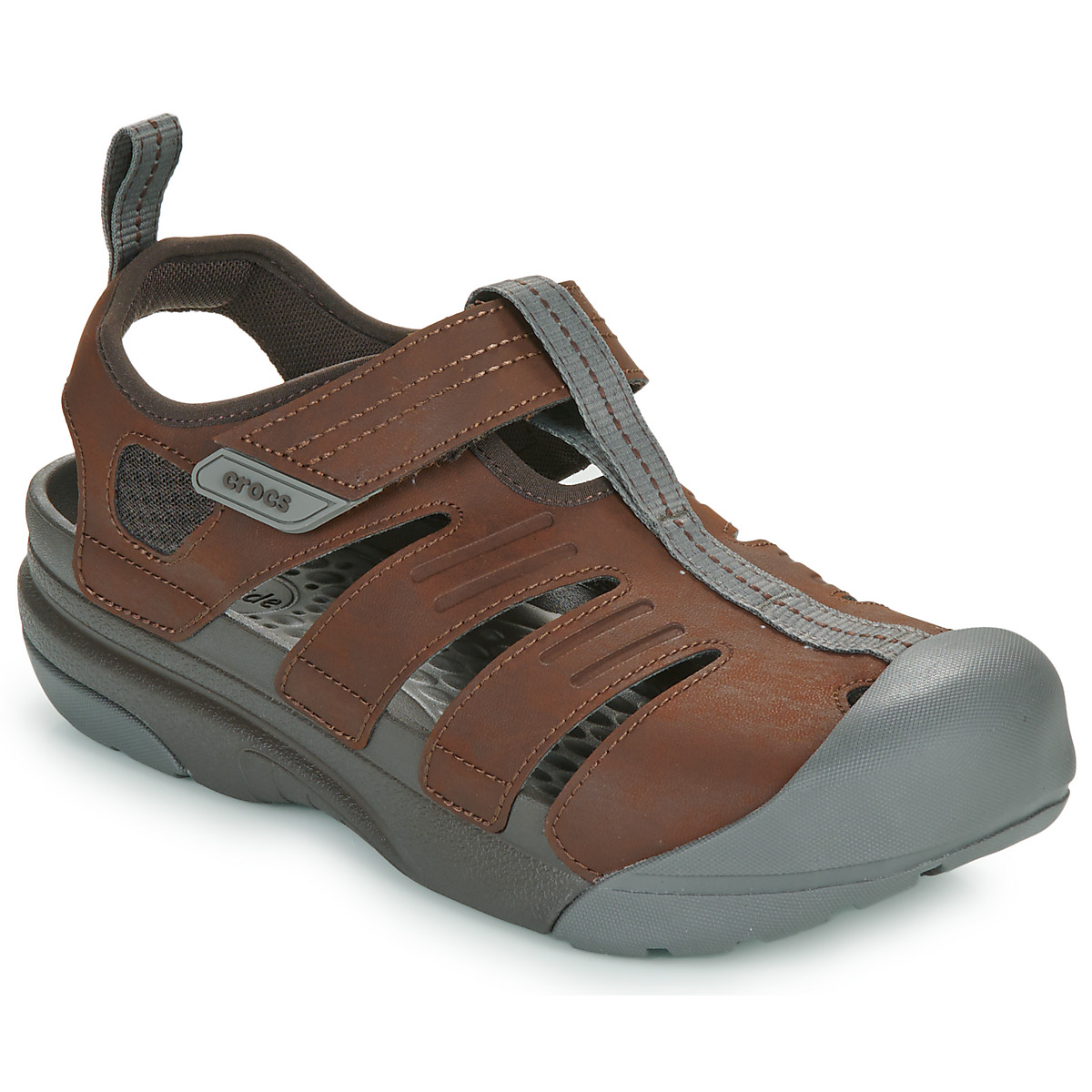 Schuhe Herren Sportliche Sandalen Crocs Yukon Fisherman Braun