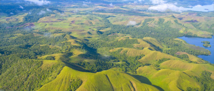 Bergige Landschaft von Papua-Neuguinea