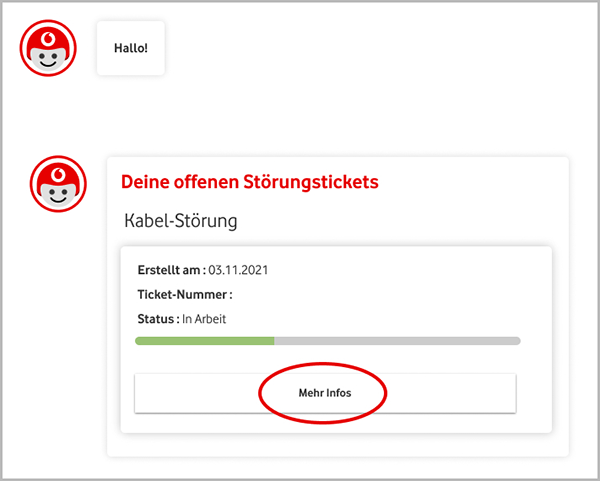 Meine offenen Störungstickets sehen