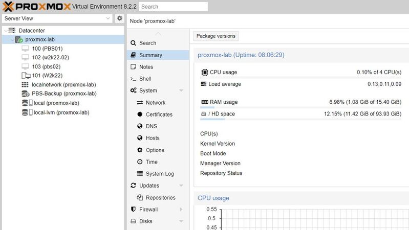 Proxmox VE verwendet den Kernel-based Virtual Machine (KVM) Hypervisor und Linux Containers (LXC) zur Virtualisierung, während ESXi ausschließlich virtuelle Maschinen betreibt.(Bild:  Proxmox Server Solutions)